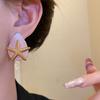 Personality Starfish Ear Studs Oil Drip Copper Star Dangle Earrings Starfish Shell Earrings  Daily