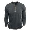 Herren Henley Kragen Langarm T-Shirts Einfarbig Frühling Herbst Freizeit T-Shirt Herren