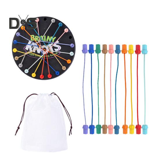 

1/2 комплекта детская игра по распутыванию веревок настольная игра узел веревки логическое мышление интерактивная обучающая красочная эластичная веревка распутывание игрушка 1pc