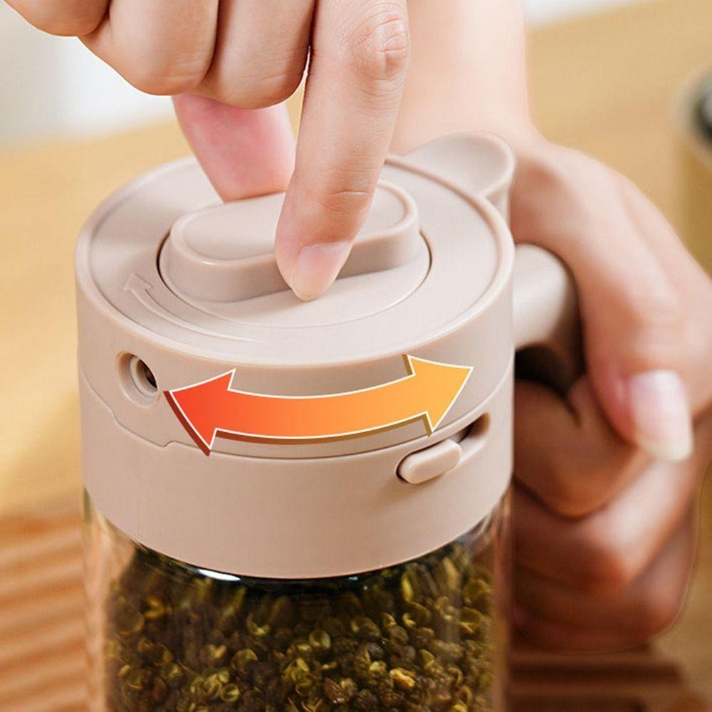 Sealed Glass Spice Bottle Moisture-proof Spice Sorting Bottle 2 In 1 Salt Container  Kitchen