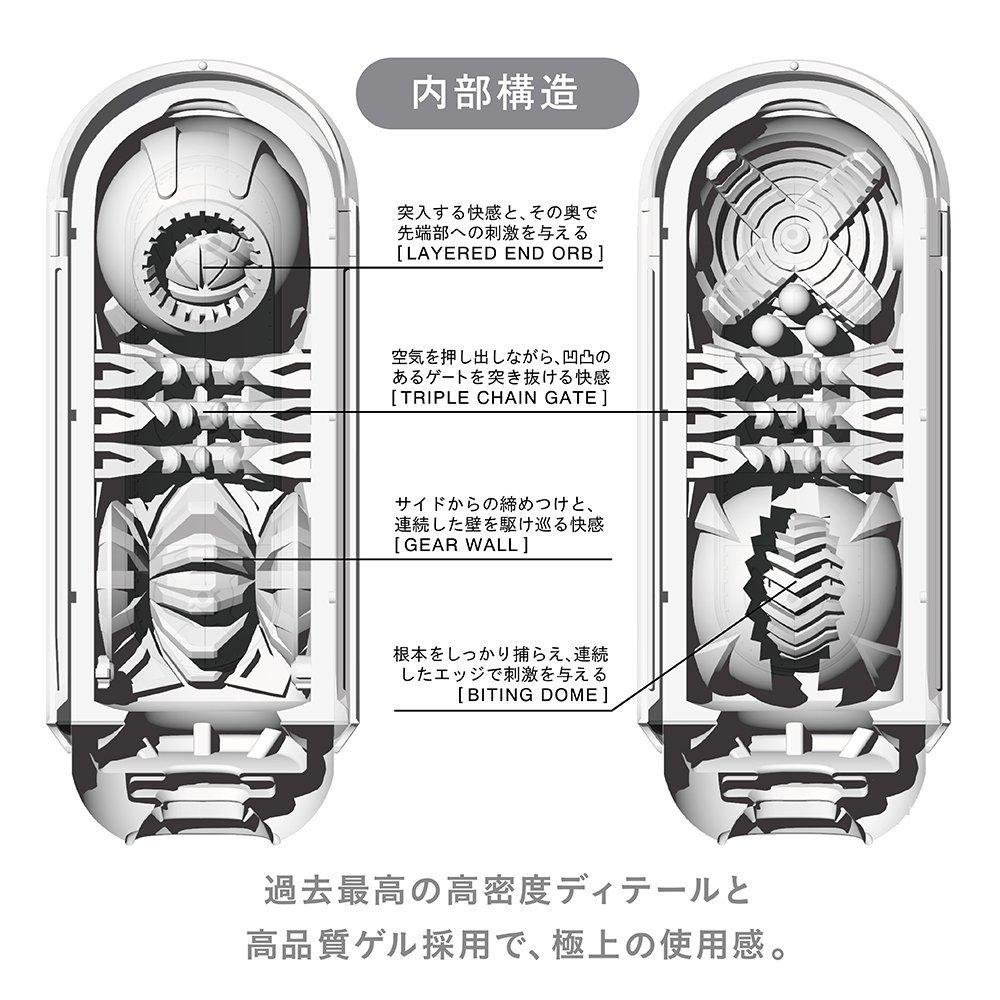 TENGA FLIP 0 WHITE BLACK TENGA FLIP Zero White Black Set of 2 with whole lotion Repeat type (ZERO) &