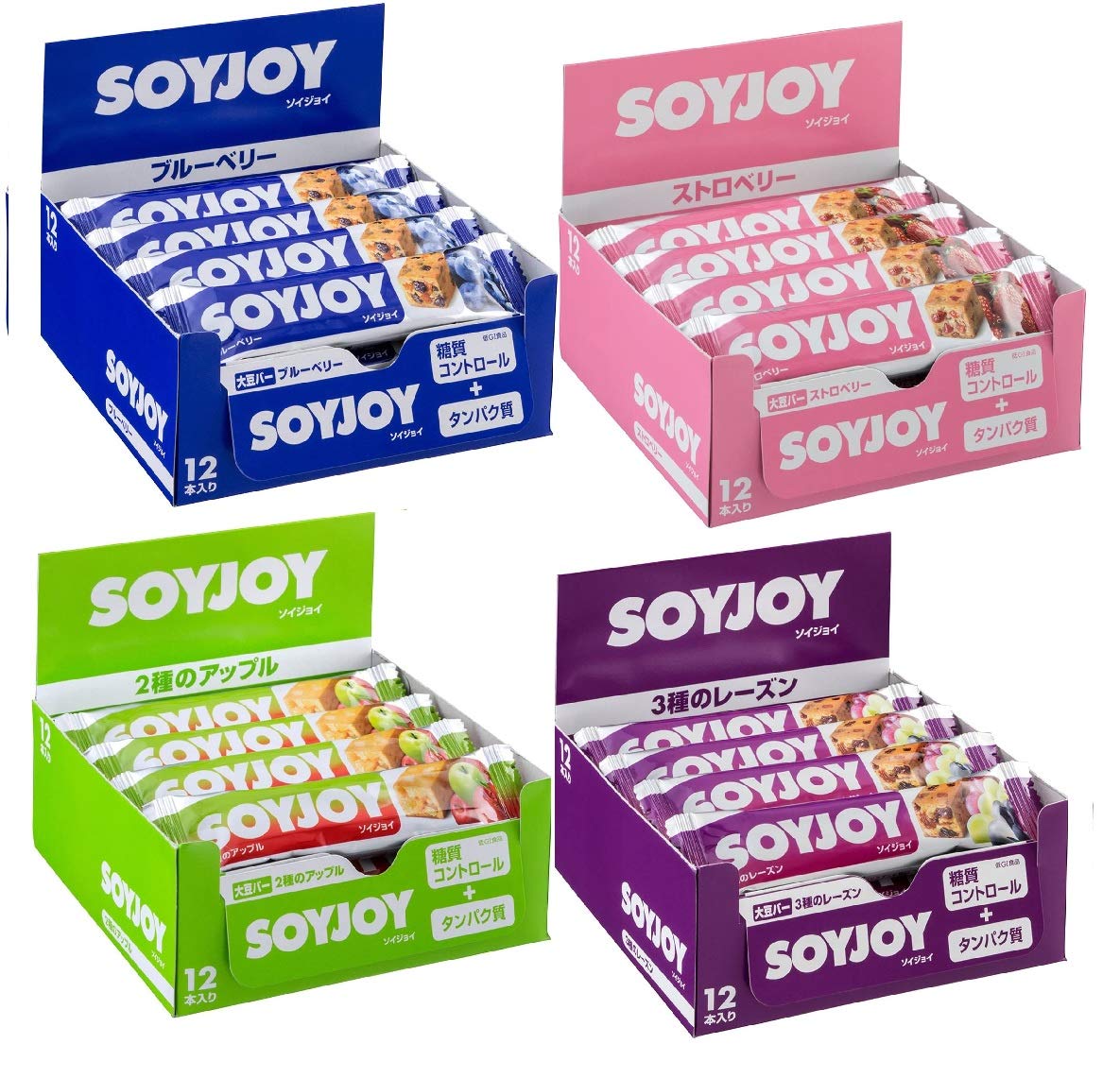 

Otsuka Pharmaceutical Soyjoy Fruit Set 30 г x 48 шт. [Продукты набора] (Черника/Клубника/Яблоко/Изюм)