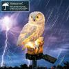Solar-Powered Owl and Parrot Resin Stake Lights for Outdoor Garden Decoration