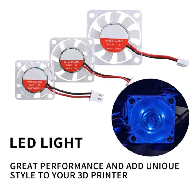 3D Printer Part Hotend Part Upgraded Hydraulic Cooling Fan 2510 3010 4010 12V/24V XH2.54 Coolers Radiator for 3D Printer