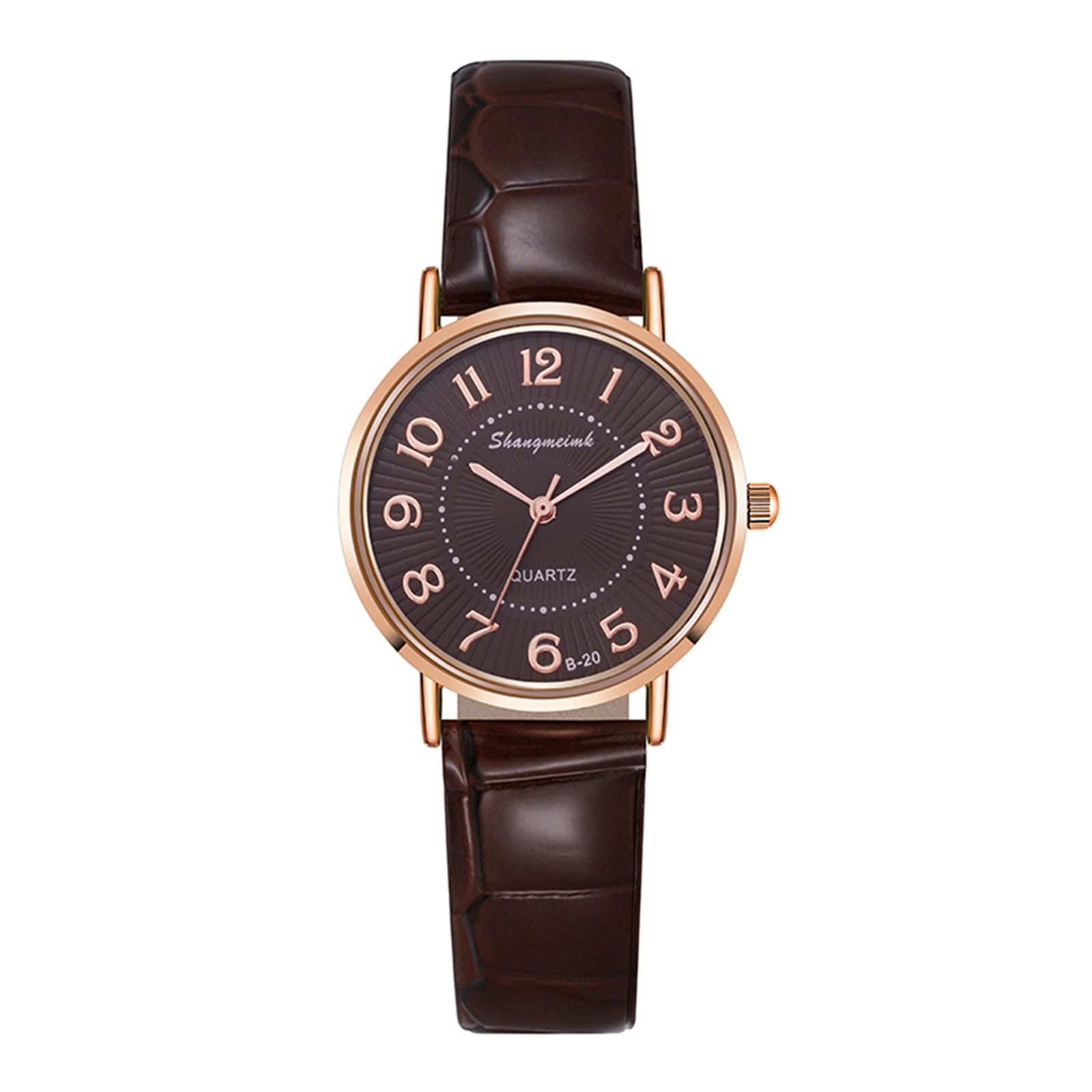 

Мужские и женские часы Женские водонепроницаемые часы Украшения для кварцевых часов One Size коричневый