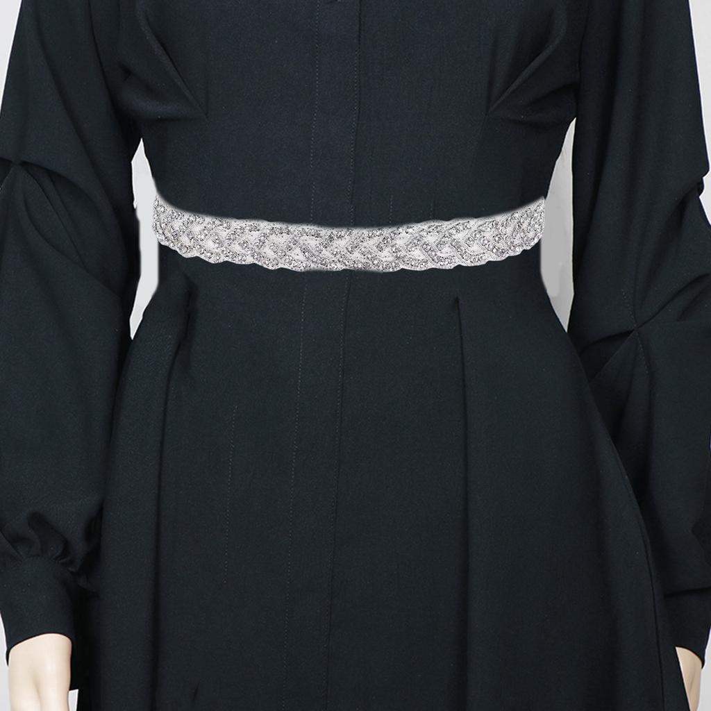 Women's Crystal Wedding Belt Rhinestones Glitters Waistband Evening Dress Belt for Wedding Dress and Evening