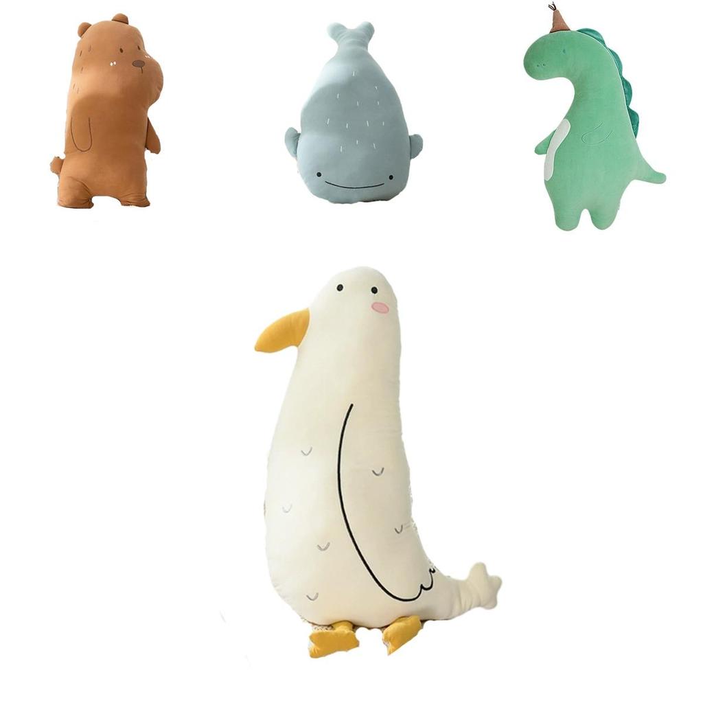 Large Soft Plush Dinosaur Pillow For Kids Cartoon Animal Design Nordic Style 75cm Height