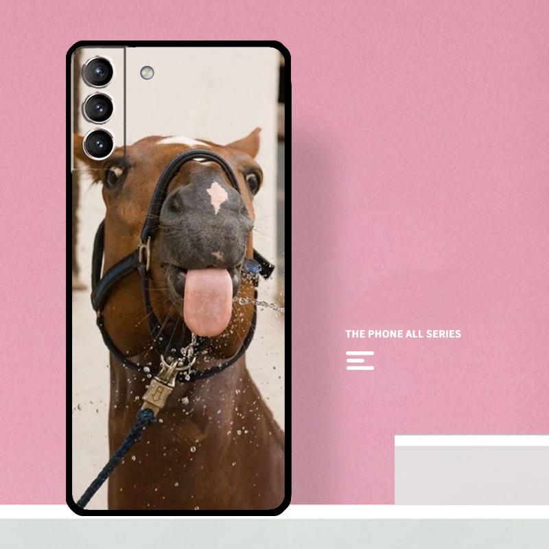 Funny Horse Animal Case For Samsung Galaxy S23 Ultra S20 FE S21 FE Note 10 20 S8 S9 S10 Plus S22 Ultra Cover
