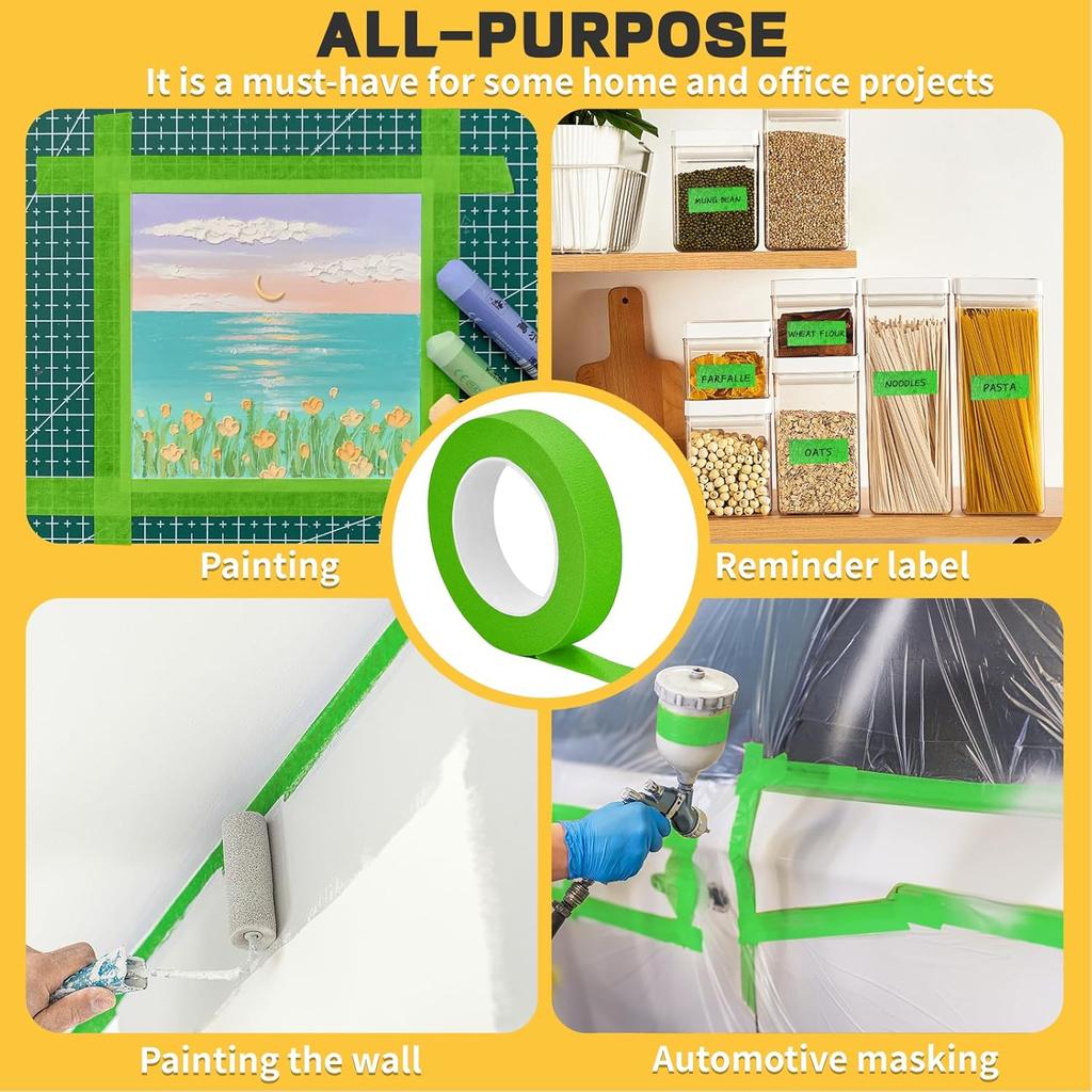Long Masking Tape Wall Spraying Paint Hand Tear Paper Tape DIY Single Side Adhesive Tape for Car House Oil Painting Sketch