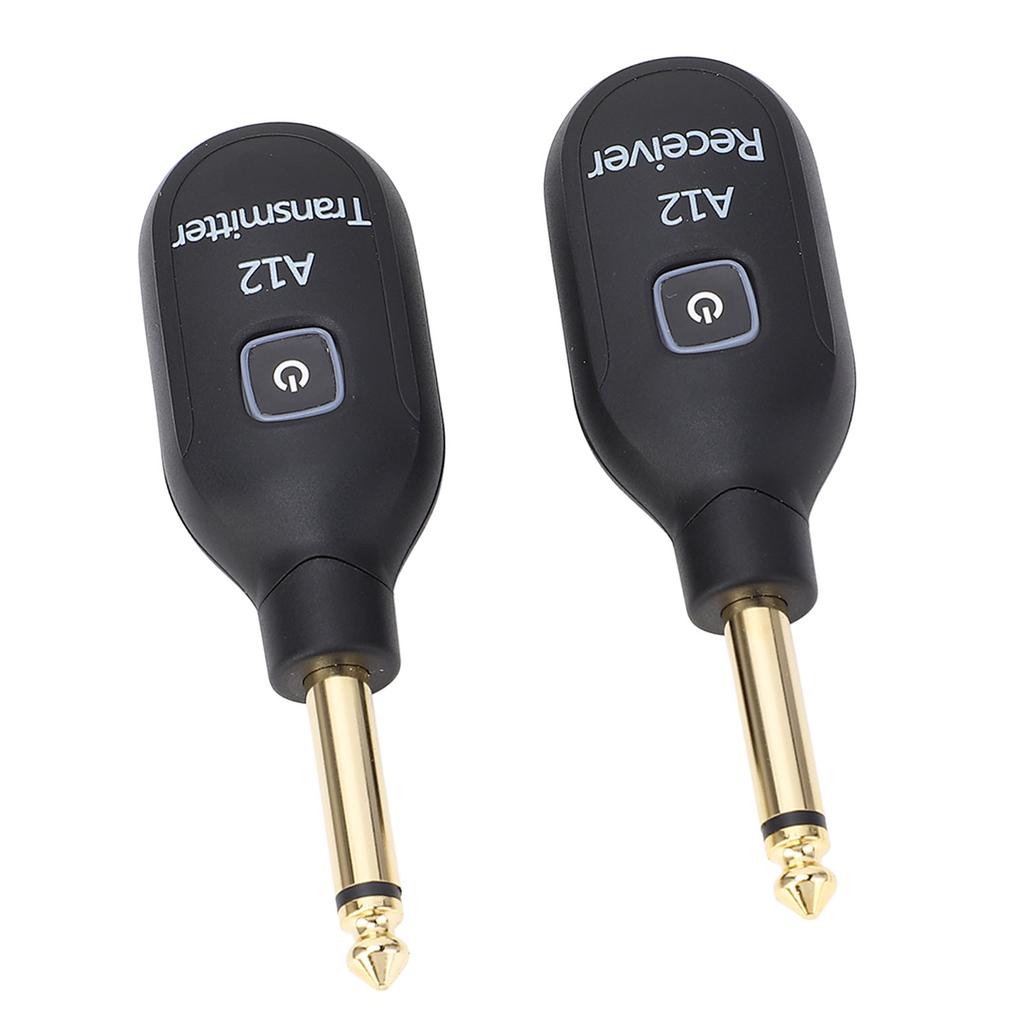 Bezprzewodowy System Gitarowy 2,4 GHz Wtyk 6,35 mm Zasięg 30 m Bezprzewodowy Nadajnik i Odbiornik do Gitary Basowej Vi