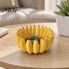 Burr-free Kitchen Bowl 3D Printed Banana Fruit Bowl, Large Capacity Tray Holder, Decorative Candy Snack Shape Food Serving Plate for Kitchen,