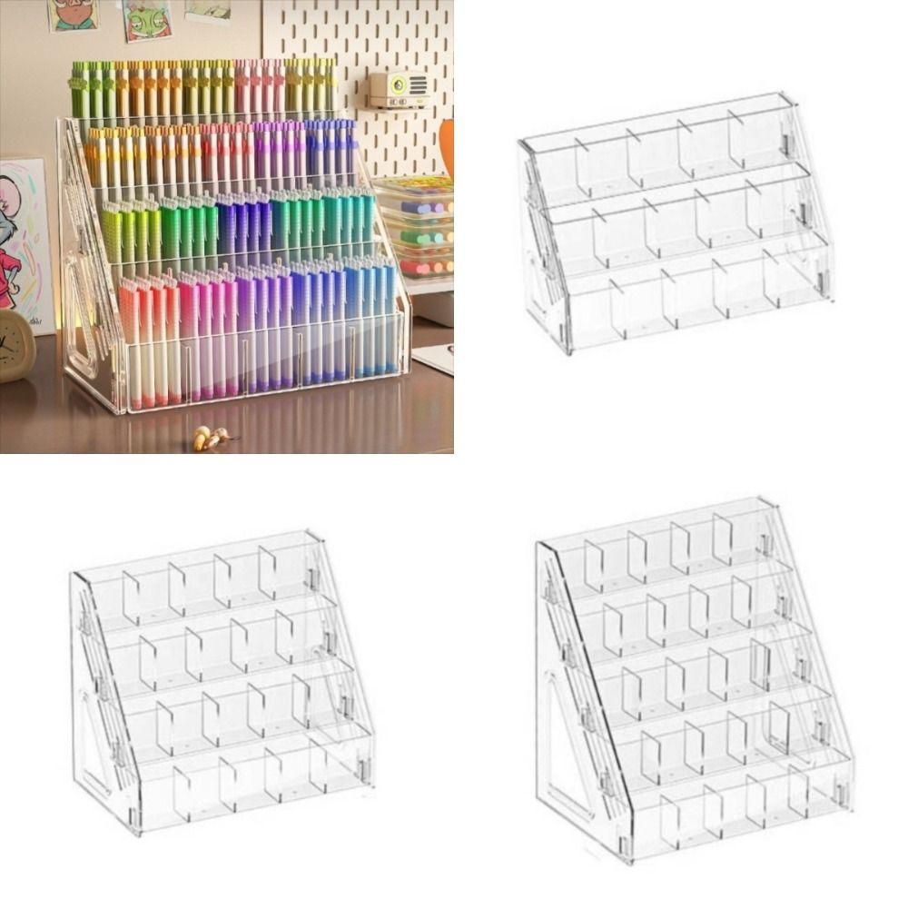 Ablageständer für Aquarellstifte mit großer Kapazität 3/4/5 Ebenen Aufbewahrungsbox für Markerstifte Schreibwarenladen