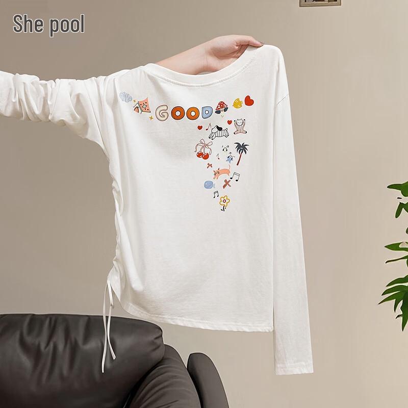 Cartoon Print Long Sleeve T-Shirt L