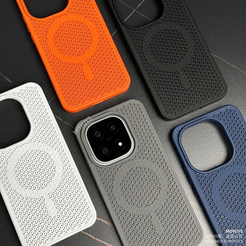 Case For Vivo iQOO 15 13 iQOO Z10 Turbo Case Magnetic For MagSafe Honeycomb Heat Dissipation Silicone Cover Non-Slip Bumper