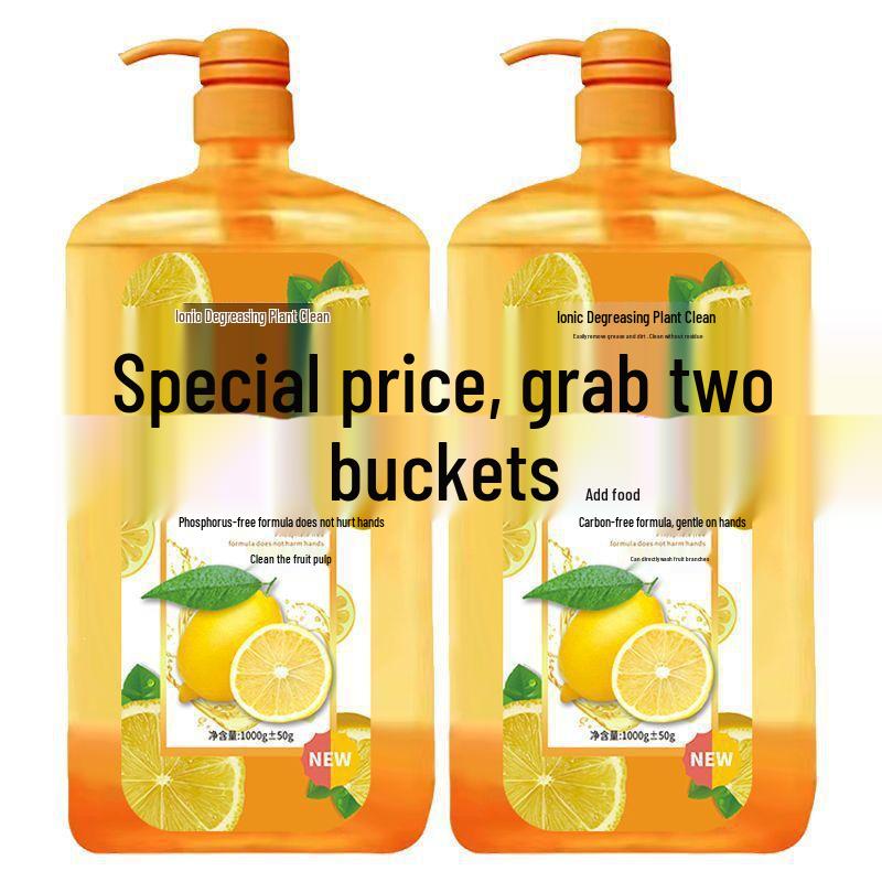 Family-Sized Lemon Dish Soap for Cold Water Degreasing