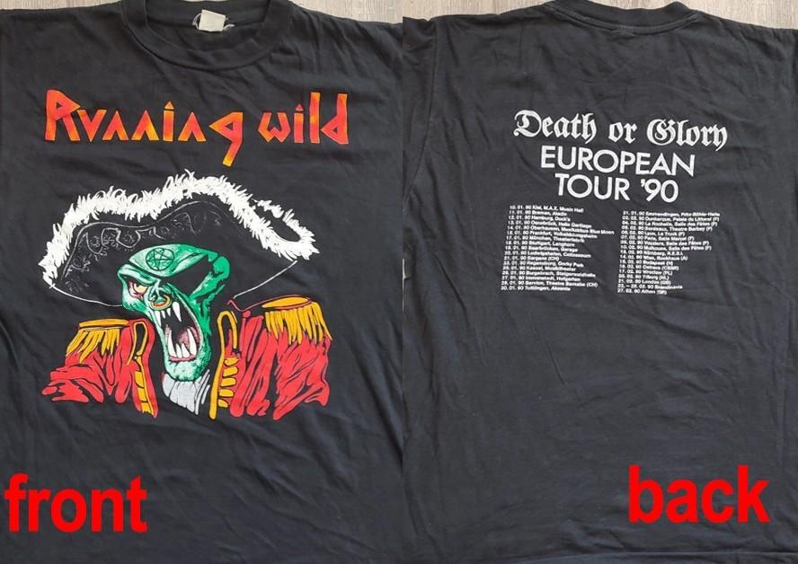 Running Wild tour 1990 Reprinted Unisex All Size T-Shirt 24D133 XL