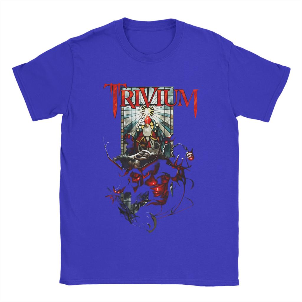 Vtg Trivium Band Men T Shirts  Fashion Tees Short Sleeve Round Collar TShirt 100 Cotton Printing Clothing