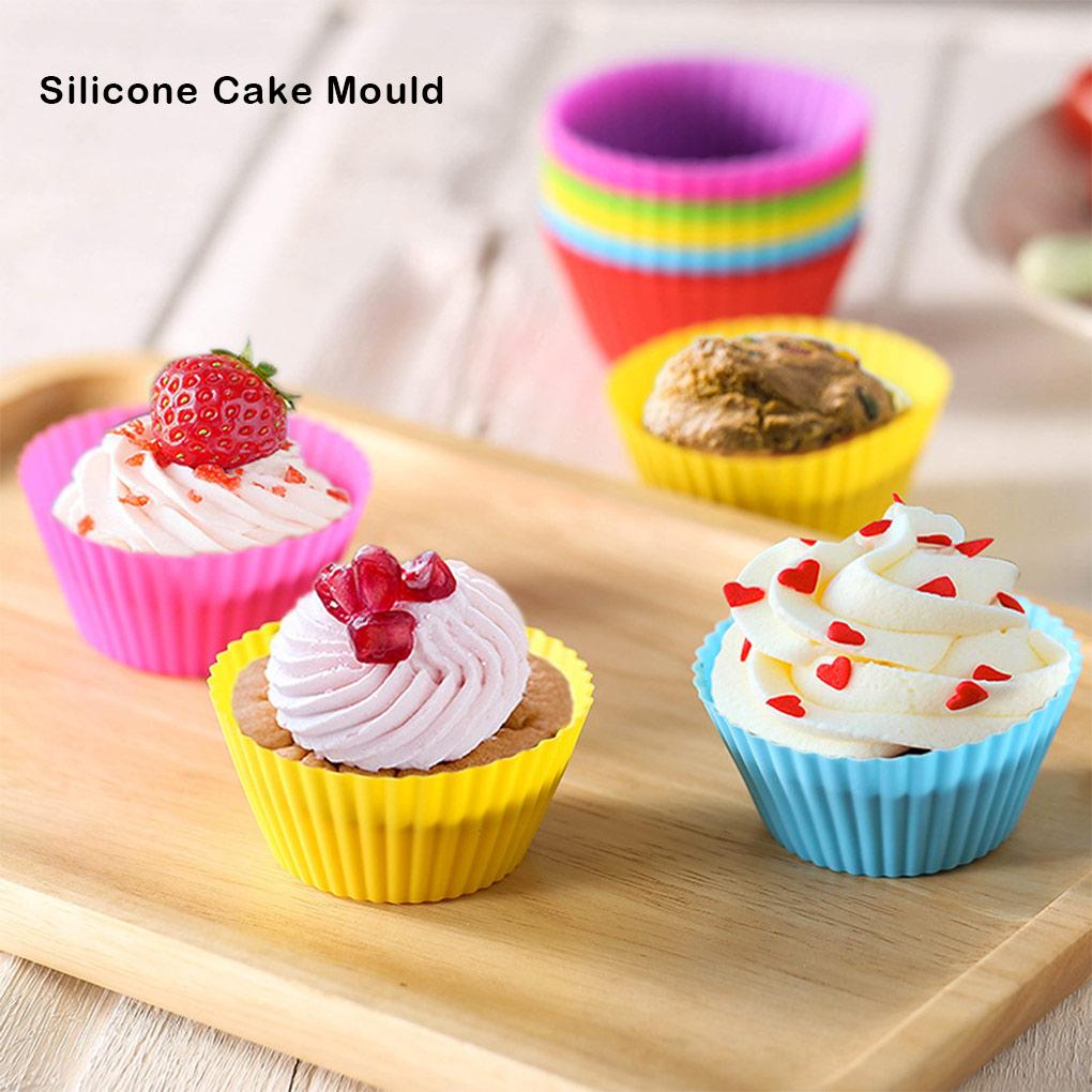 Nonstick Muffin Mold Silicone Biscuit Cake Pastry Cupcake Liner Cup Candy Mould Molds Baking for Bakery Restaurant