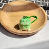 Resin Flocking Frog Animal Keychains Phone Lanyard Cartoon Lovely Fluffy Pendant Bag Earphone Case Car Key Ring Accessories