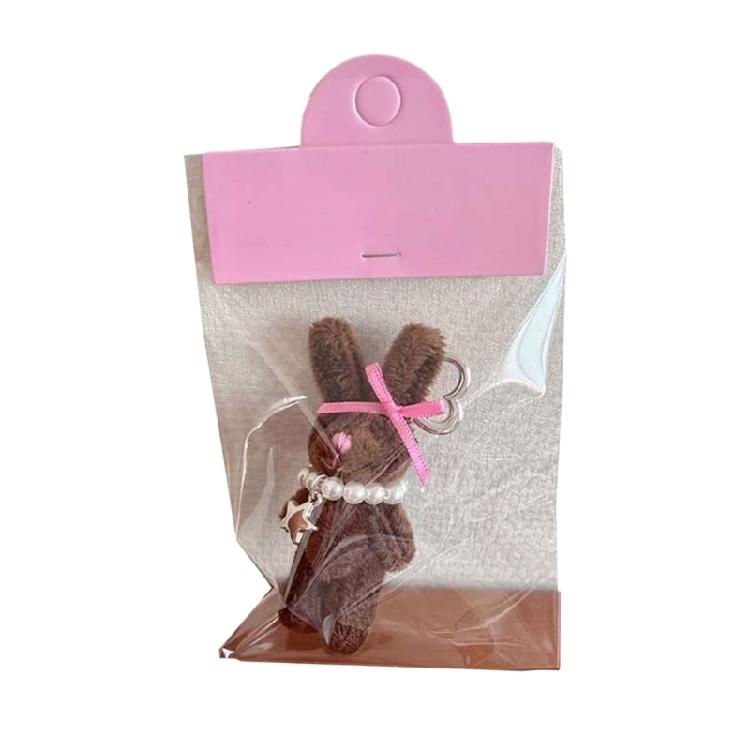 Korean Plush Rabbit Doll Keychain Bowknot Ornament Backpack Decoration for Bag