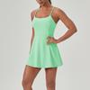 Abito da Tennis Fitness Estivo da Donna con Imbottiture sul Seno - Sensazione Nuda, Tuta-Gonna Asciugatura Rapida