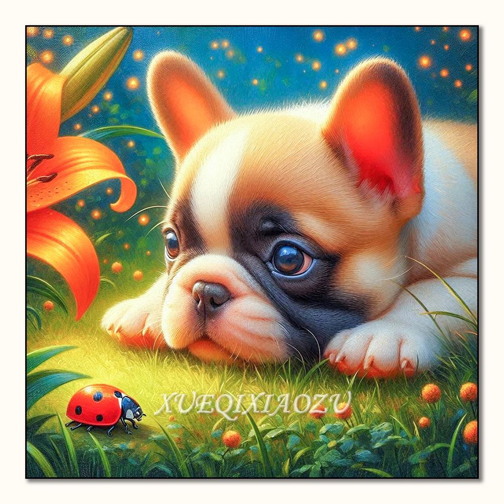 5D Diamond Painting Animal Dog Tiger Cat Cross Stitch Mosaic Kits Home Decoration Wall Stickers DIY Handmade Gift