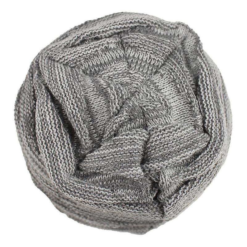 Winter Slouchy Beanie Hat With Fleece Lined, Knit Warm Soft Stretch Chunky Skull Cap For Men And Ladies Women Ponytail