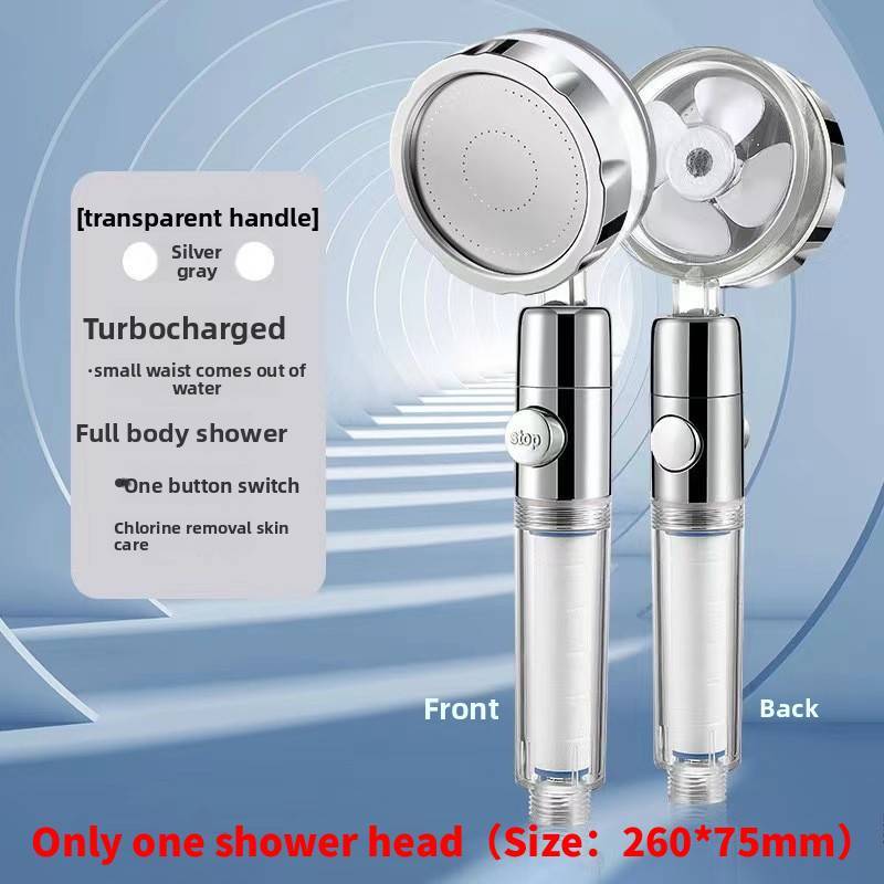 Small Waist Pressure Boost Shower Head For Highpressure Bathroom Use