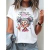 European Sizes Women's Funny "Best Said with An Eye Roll" Grandma T-Shirt - White Short Sleeve Casual Tee with Elderly Lady & Pigtails Cartoon