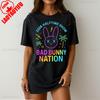 2026 BAD BUNNY NATION Graphic T Shirts Graphic Graphic Womens Trend Leisure Lovely Fans Tee Regular Short Sleeve Cotton Tops