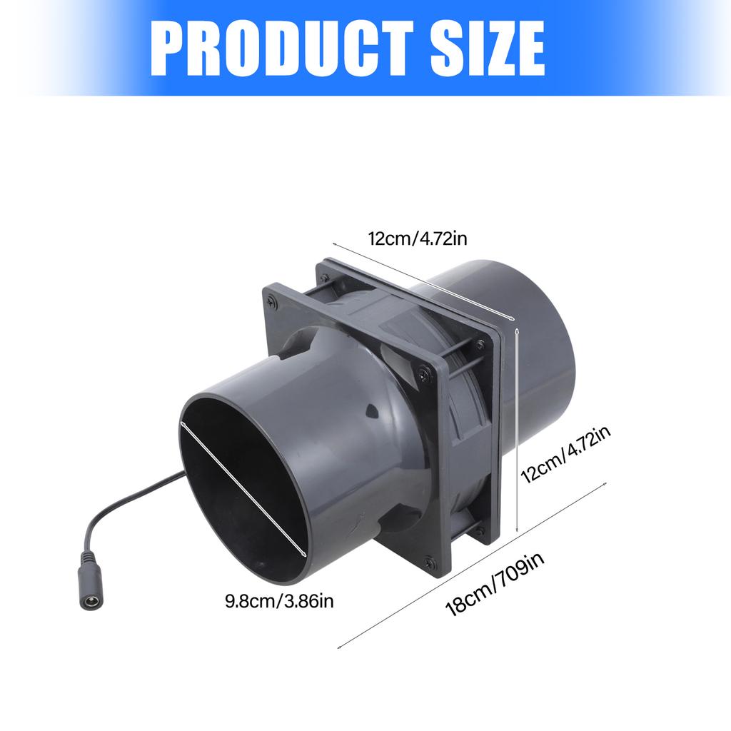 12V 12cm Ventilation Fan Double Ball Bearing Suitable For Soldering Stations Server Rack Indoor Air Quality Improvement
