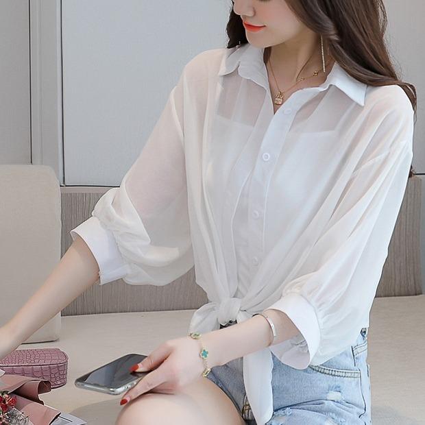 Women's Summer 2023 Lightweight Chiffon Sun Protection Cardigan - Thin, Loose Long Sleeve Shirt Coat