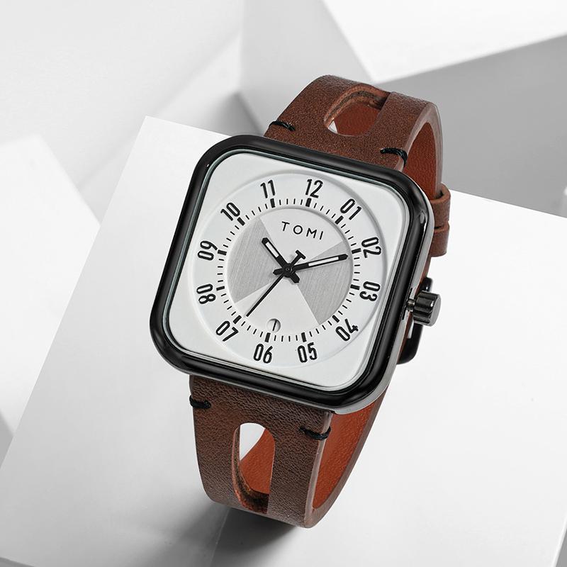 Fashion Square Watch Men's and Women's Simple and Atmospheric Business Leisure Trend Quartz Electronic Watch