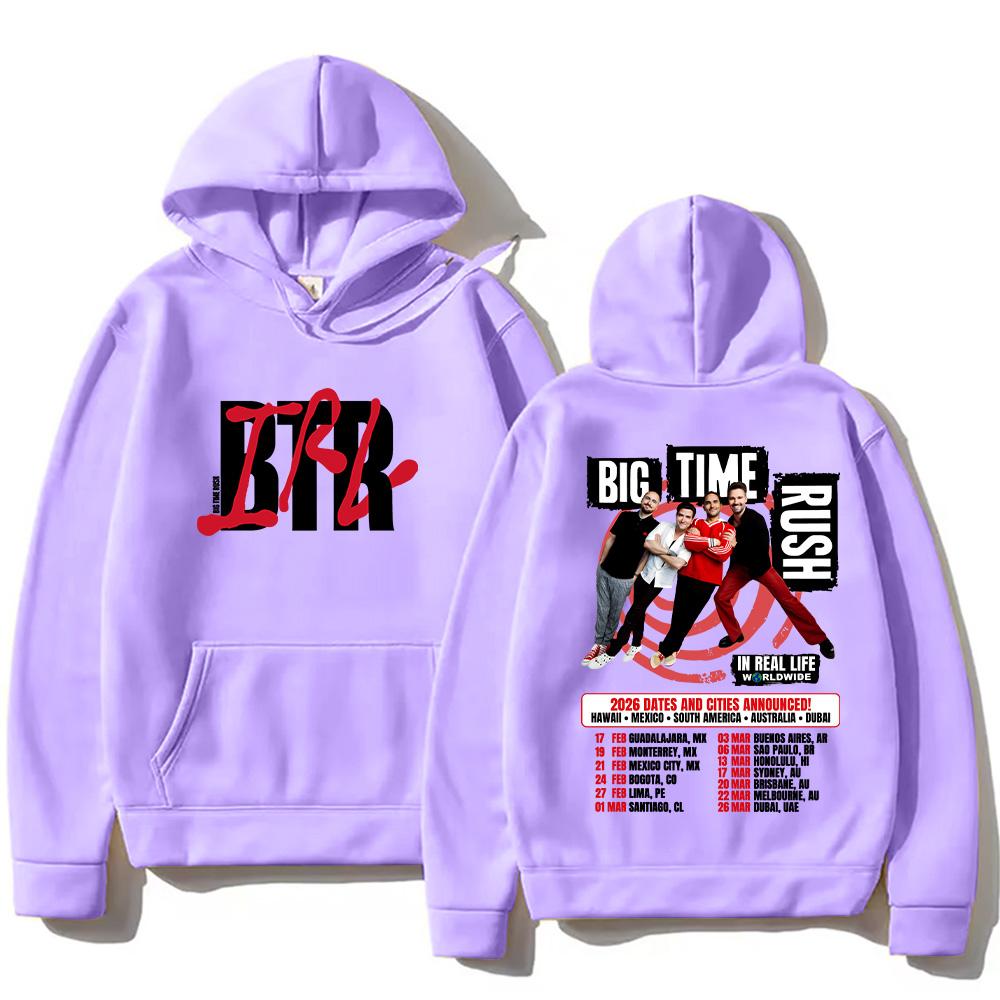 Big Time Rush Pullover BTR in Real Life Weltweite 2026 Tour Hoodies Herbst Neu Damen Herren Langarm Sweatshirt High Street Kapuzenpullover