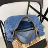 Women's Vintage Denim Hobo Bag Zipper Crossbody Bag All-Match Bag For School Work