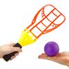 1Set Racquet Ball Bright Color Parent-children Interaction Lightweight Launch and Catch Balls for Outdoor
