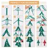 3PCS/Set Cotton Thread Christmas Tree Handmade Cotton Rope Hanging Ornaments  Christmas