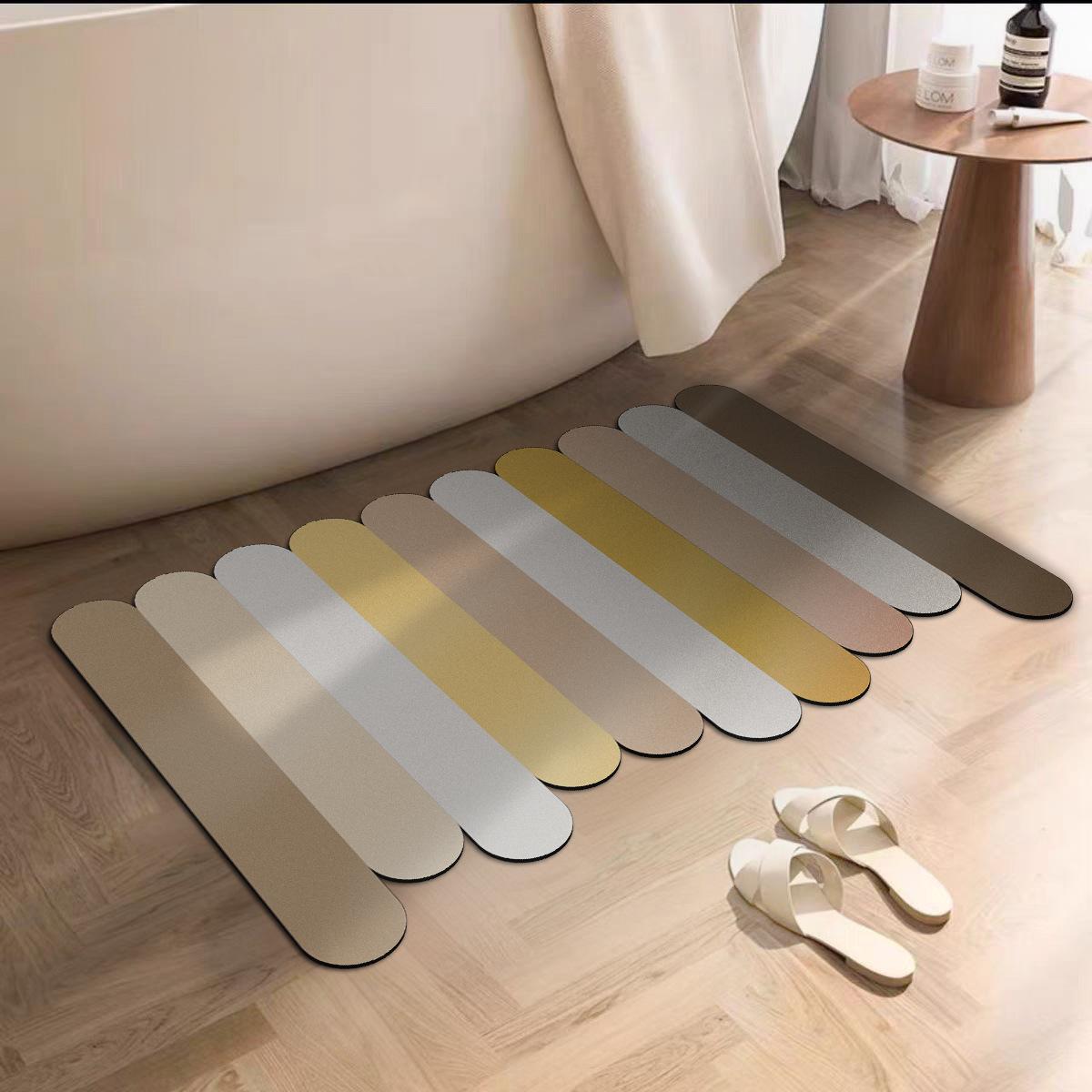 

Soft Waxy Color Small Fresh Bathroom Diatom Mud Mat Toilet Moisture-wicking Rug Non-slip Home Washroom Carpet Durable 40 * 60cm