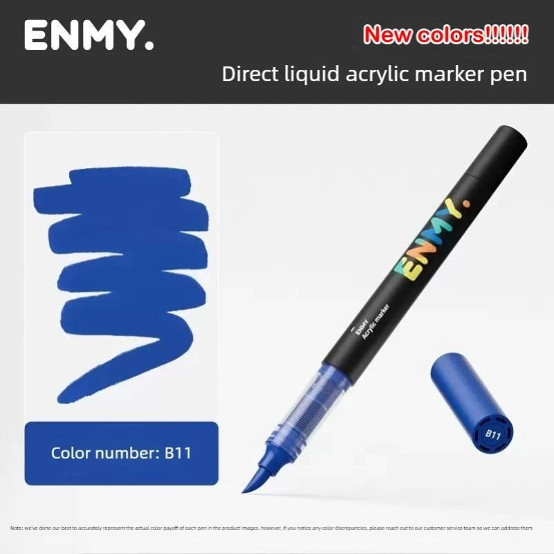 1 PC ENMY 80 Colors Direct Liquid Acrylic Markers Blendable Soft Tip Non-Transparent Art Markers School Supplies Stationery