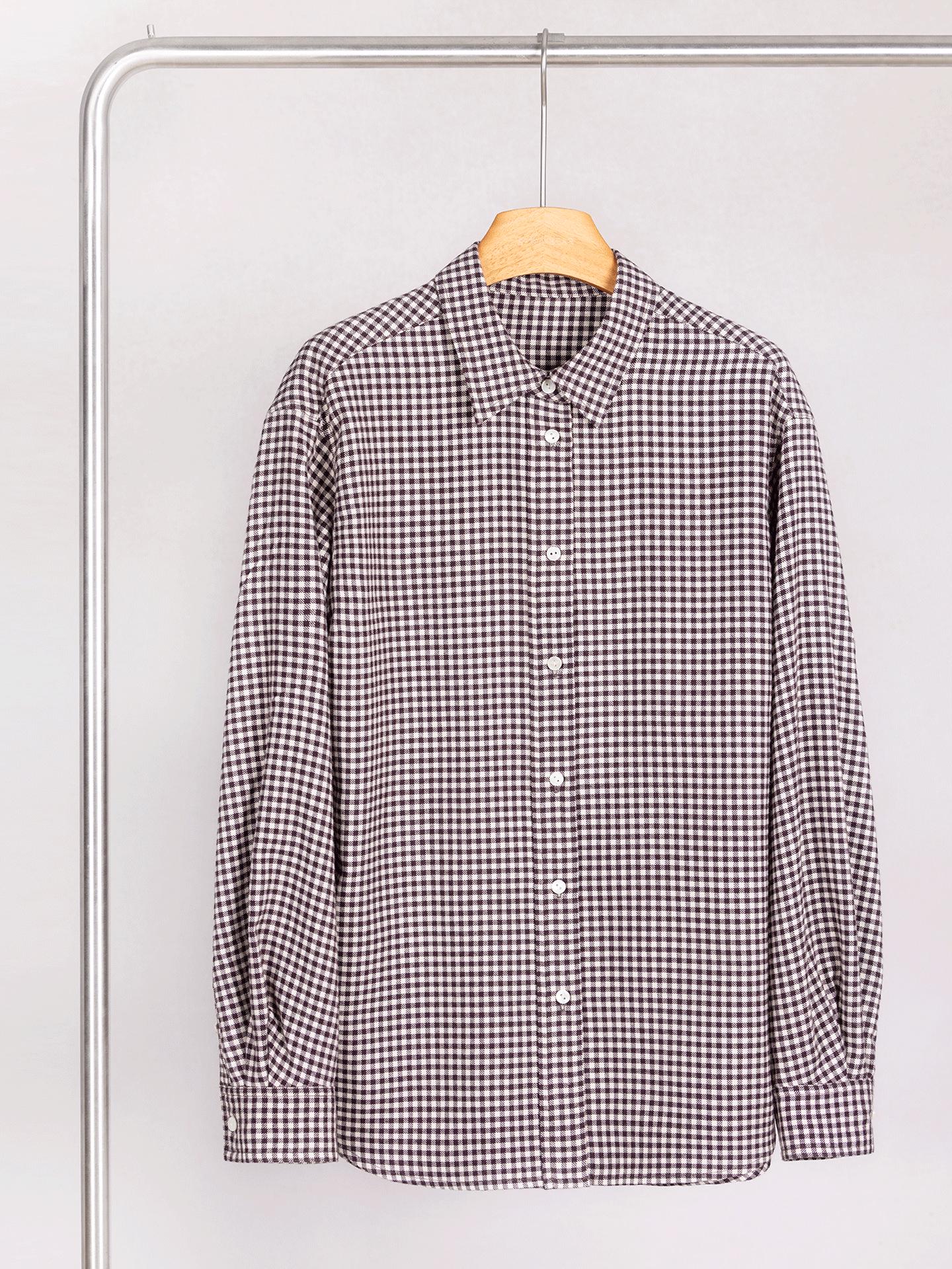 2025 New Women s Korean-Style Plaid Brushed Shirt - Loose Fit S: 85-95 Jin