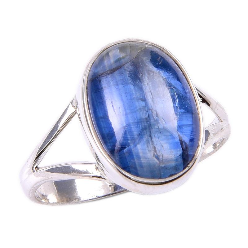 Natural Kyanite Gemstone Handmade 925 Solid Sterling Silver Gift Ring S.8 w9T61