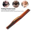 10pcs Brown Folding Pocket Comb Gold Buckle Handmade Comb Portable Fine Tooth Comb  For Men