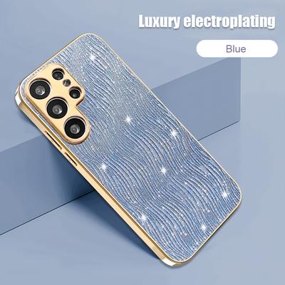 Für Samsung S23 Plus Luxus Glitzer Hartschale Für Samsung Galaxy S23 Ultra S23 FE Bling Galvanisierte Stoßstange Handyhülle Funda