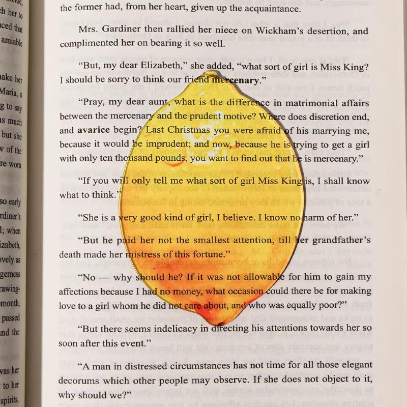Acrylic Grape Tomato Apple Bookmark – Cute, Transparent, High-End Student Gift and Reading Marker