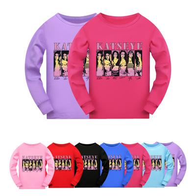 5304 Kids Girls KATSEYE Print Cotton Long Sleeves T-Shirt