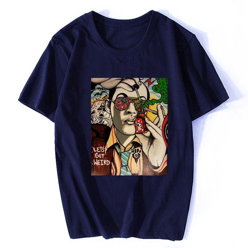 Fear and Loathing In Las Vegas Graphic Print Unisex T Shirt Pop Art Portrait Crew Neck Short Sleeve Casual Streetwear Tee for Men Women Daily Wear