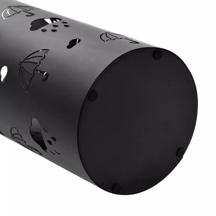 VidaXL Porte-parapluie Design Parapluies Acier Noir