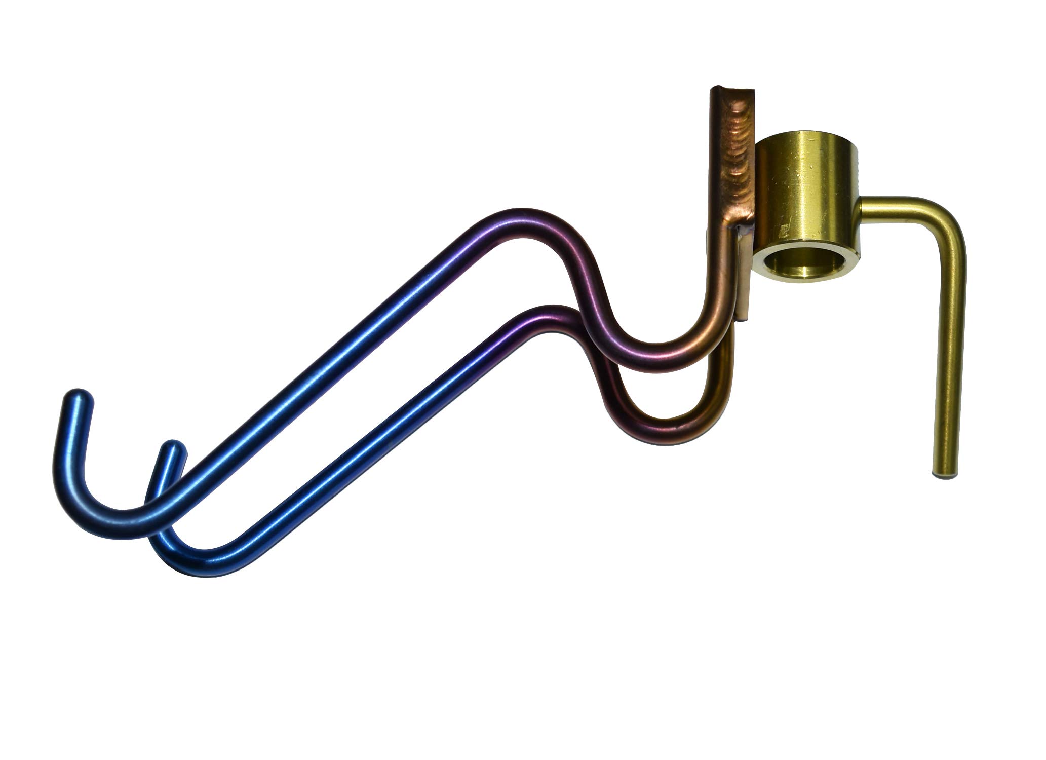 

64 Titanium Bucket Holder for Rock Fishing Pitons, Iridescent Anodized (13)