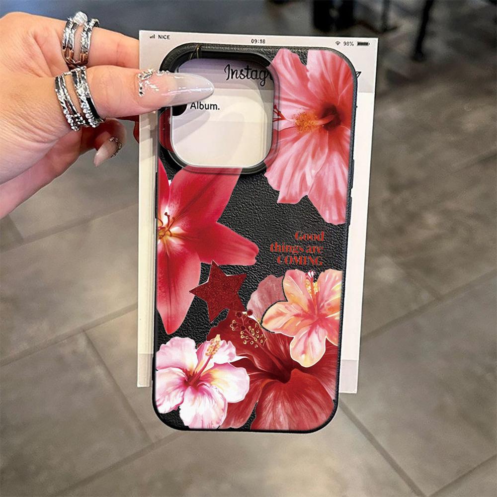 Simple Flower Phone Case For Iphone 17 12 16 Plus 15 Pro Max 11 13 14 17E 16E Ultra Anti-Fingerprint Soft Protective Cover