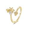 Moonstone Firefly Adjustable Honeycomb Ring - European and American Style